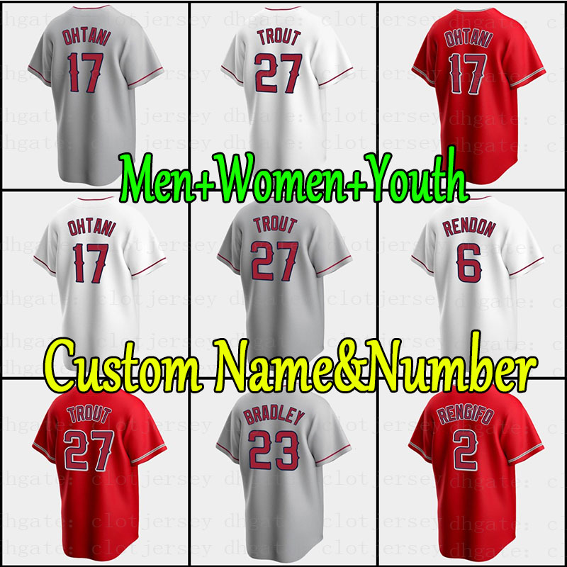 

Los 2022 New Angeles Baseball Jersey Angels 27 Mike Trout 17 Shohei Ohtani 6 Anthony Rendon 34 Noah Syndergaard 22 David Fletcher 9 Jack Mayfield 2 Luis Rengifo 16 Marsh, As shown