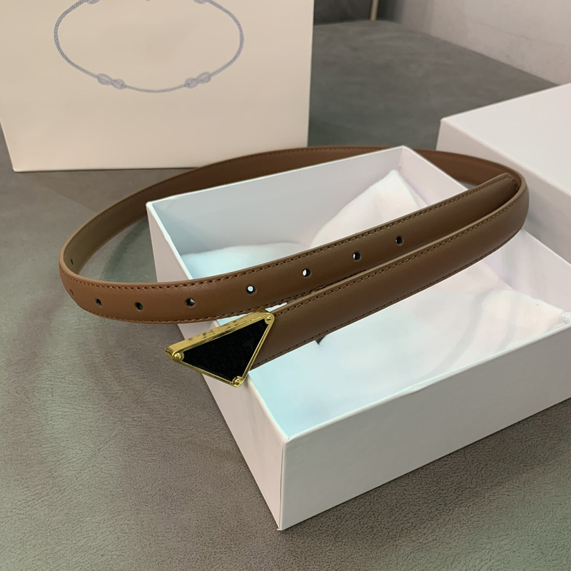 

Women Fashion Belt Designer Belts Womens Casual Triangle Gold Buckle Designers Width 2cm Waistband Genuine Leather D227151F, As pics