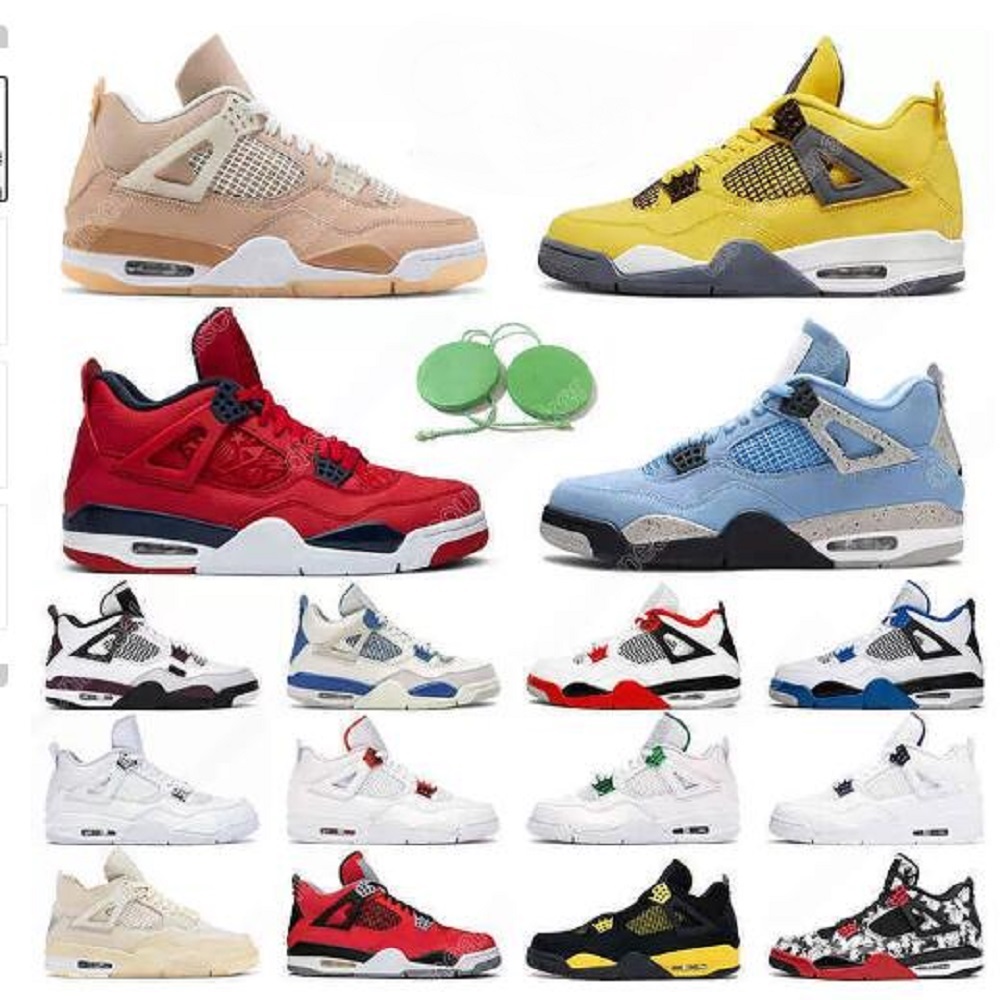 

5.5-13 men basketball shoes 4s 4 Sail Motorsports fire red black cat white cement cool grey men trainer sports sneakers, # 5