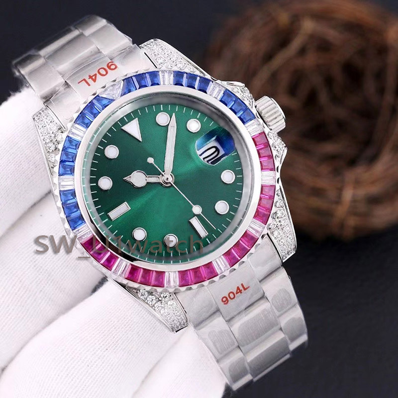 

Classic Design Automatic Movement Men's Watch Colored Diamonds Luxury Classic Dial AAA Quality, Tool