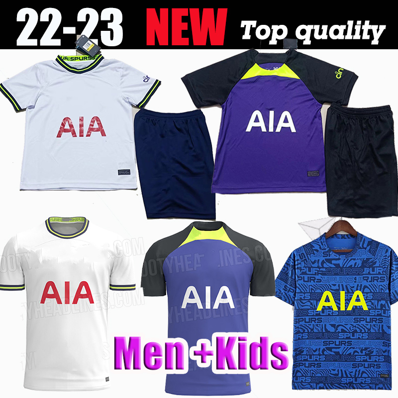 

22 23 fans KANE SON BERGWIJN Soccer Jerseys KULUSEVSKI HOJBJERG colorful Away 2022 2023 LUCAS Third 3rd ROMERO Football kit shirt purple BENTANCUR Men kids