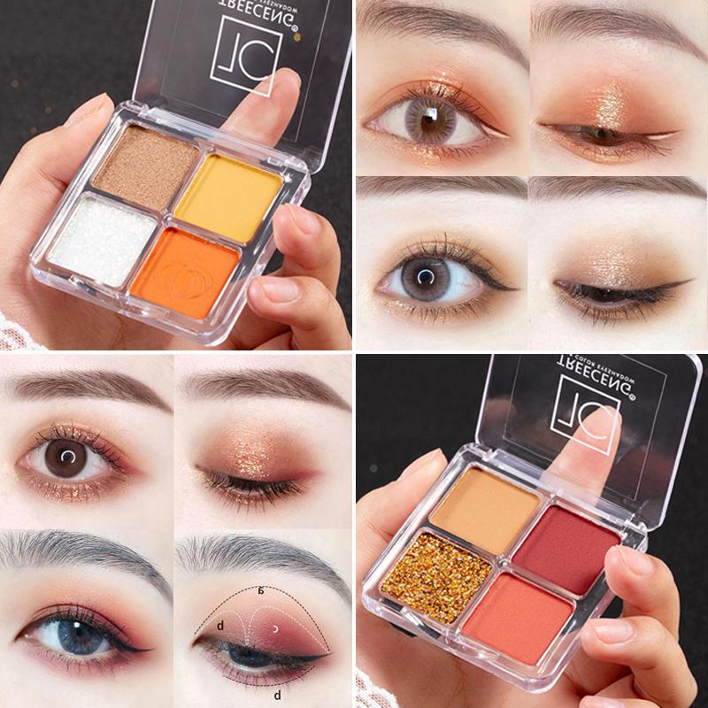 

Eye Shadow Color Eyeshadow Palette Makeup Pigment Powder Pearlescent Shiny Matte Make Up Waterproof Women CosmeticEye, Yellow