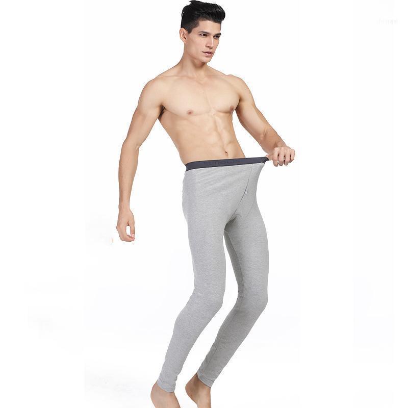 

Men's Sleepwear Plus Size XXXL Elastic Long Johns Underwear Male 2022 Brand Men Autumn Winter Lycra Or Cotton Thermal Warm Leggings With But, Button light gray