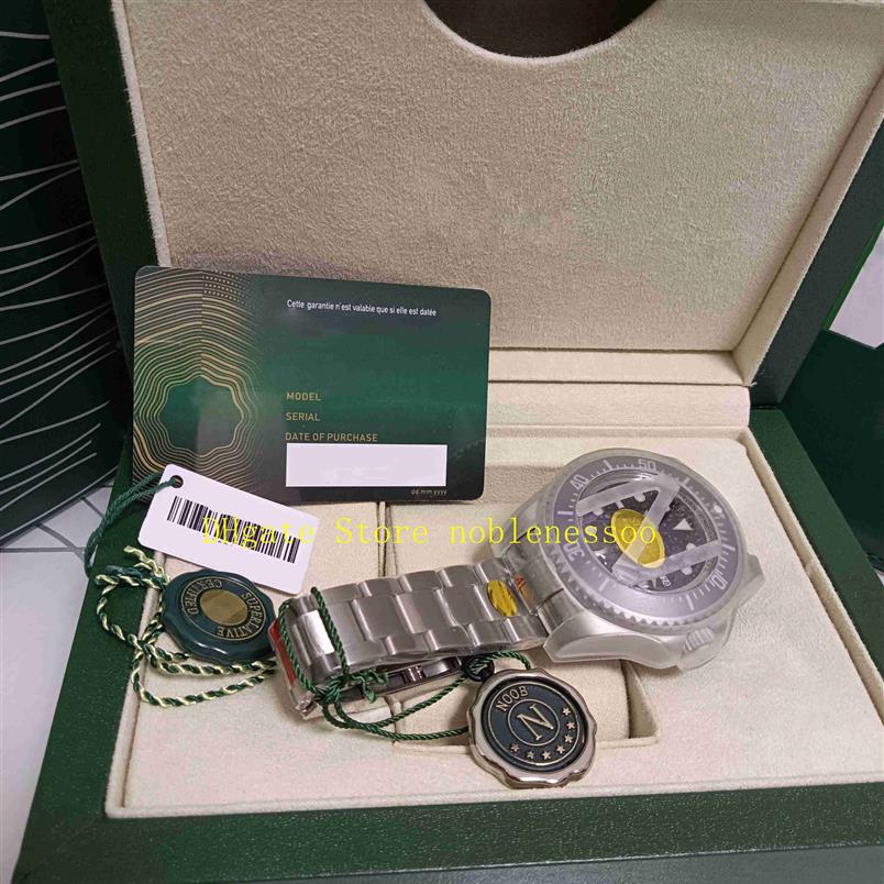 

2 Color With Original Box N Factory 126660 Watch Men's 44mm Black Dial Ceramic Bezel 116660 Blue 904L Steel Bracelet NoobF Ca282u, 02