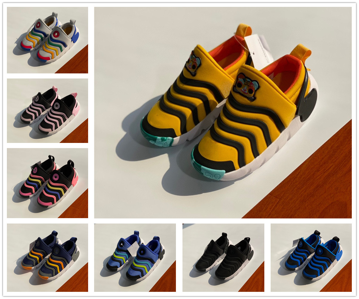 Avec boîte de haute qualité unisexe des baskets pour enfants slip-on dynamo dynamo chaussures de course gratuites pour garçons Carpenterworm Girl