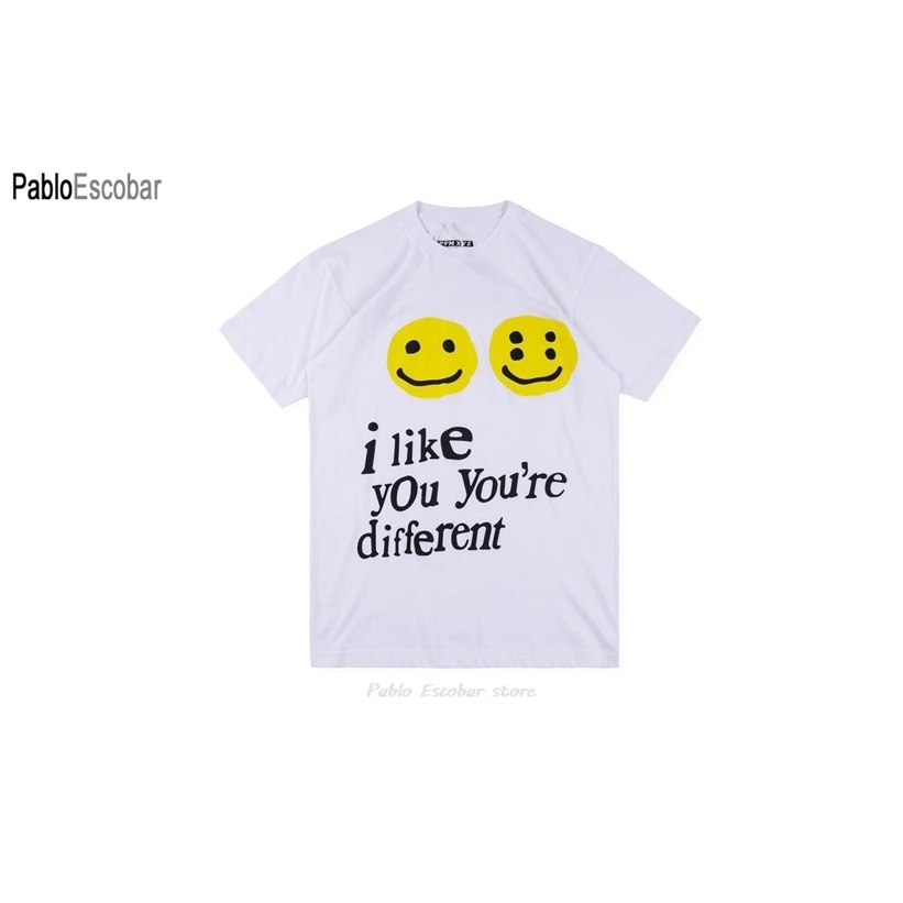

19SS CPFM XYZ Tshirt Graffiti Smile Face .XYZ W.W.C.D I LIKE YOU West Hip Hop Streetwear TEE T-shirts Men Women 220429, White