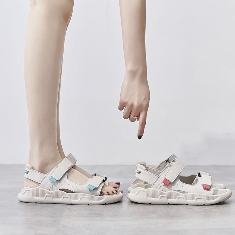 

Dress Shoes Flat Sandals Summer 2022 Student Lattice Versatile Women's Casual Thick Soled ShoesDress DressDress, Sky blue