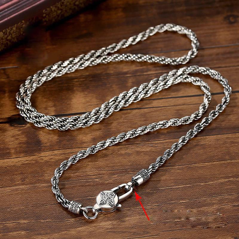 

Chains Handmade Necklace For Men And Women Six-character Mantra Vajra Sweater Chain Wild Personality Trendy ManChains
