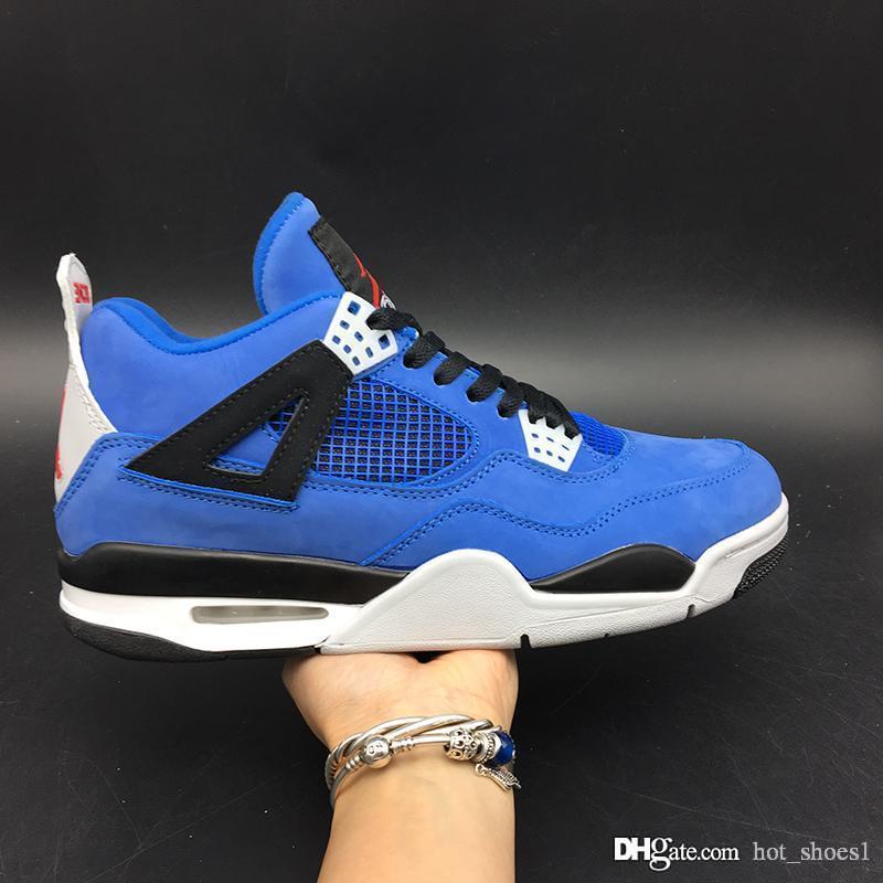 

Eminem X Air 4 Encore 314254-704 2019 Blue White IV Kicks Men Sports Shoes Sneakers Best Quality Trainers With Original Box Chaussures Desig