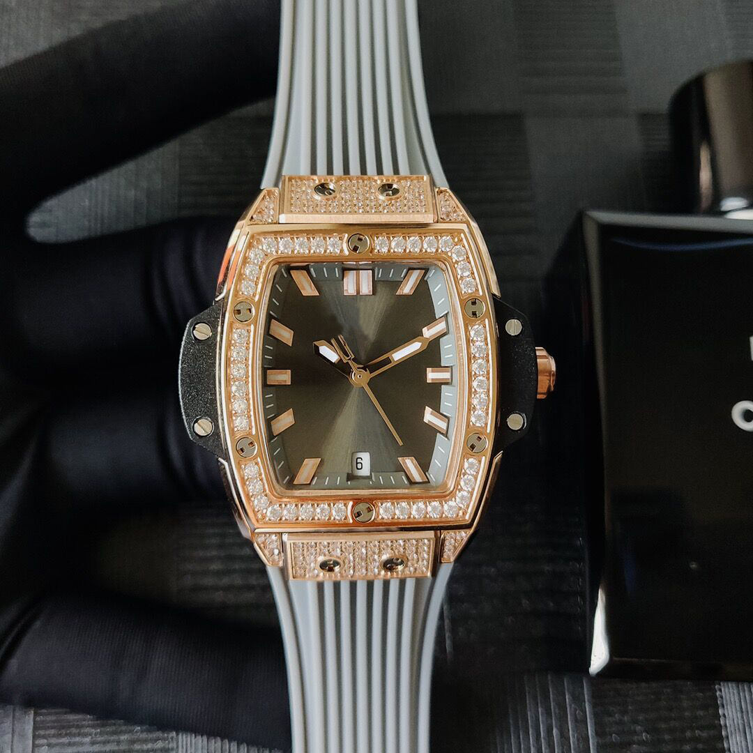 

0 Men's Women's Watch 38mm Bucket Type Rose Gold Diamond High Quality Quartz Movement0