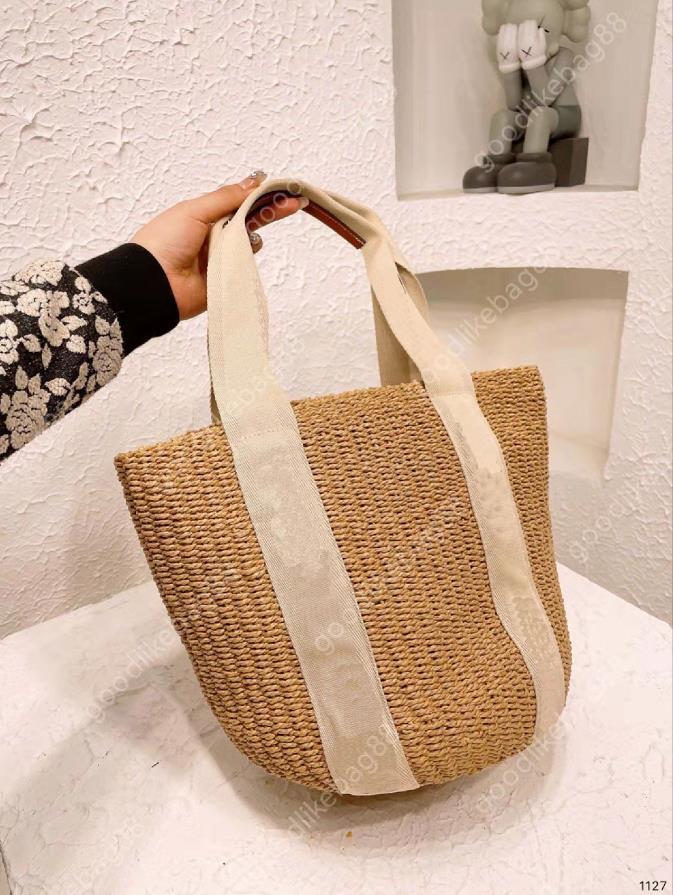 

Women WOODY Large Straw Basket Bags Handbags Designer Woody Totes Shoulder Bag Beach Cross Body Kiss Round Crochet Purses Fashion Top, Make up the difference