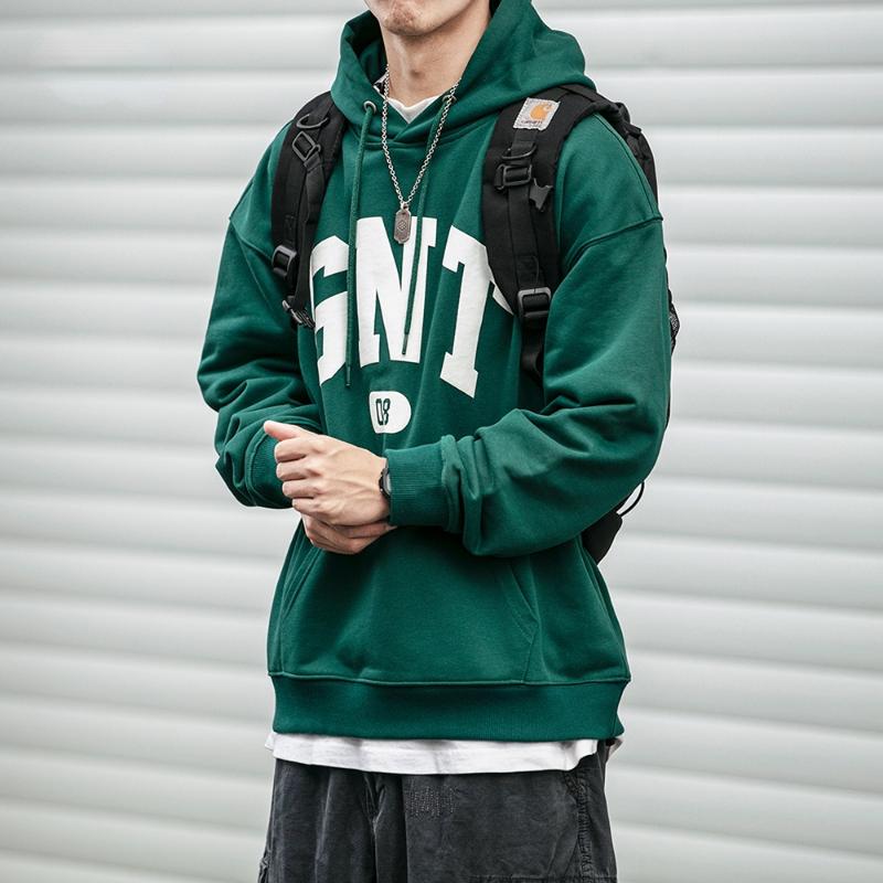 

Men's Hoodies & Sweatshirts Spring Autumn Fashion Hip Hop Oversize Hoodie Korean Streetwear Letter Print Couple Sweatshirt Casual Harajuku P, Green