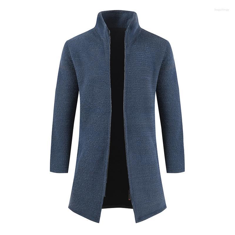 

Men's Sweaters Trench Coats For Men Long Sexy Coat Men's Autumn And Winter Warm Hooded Sleeve Zipper Solid Cardigan Double CoatMen's Beg, Black