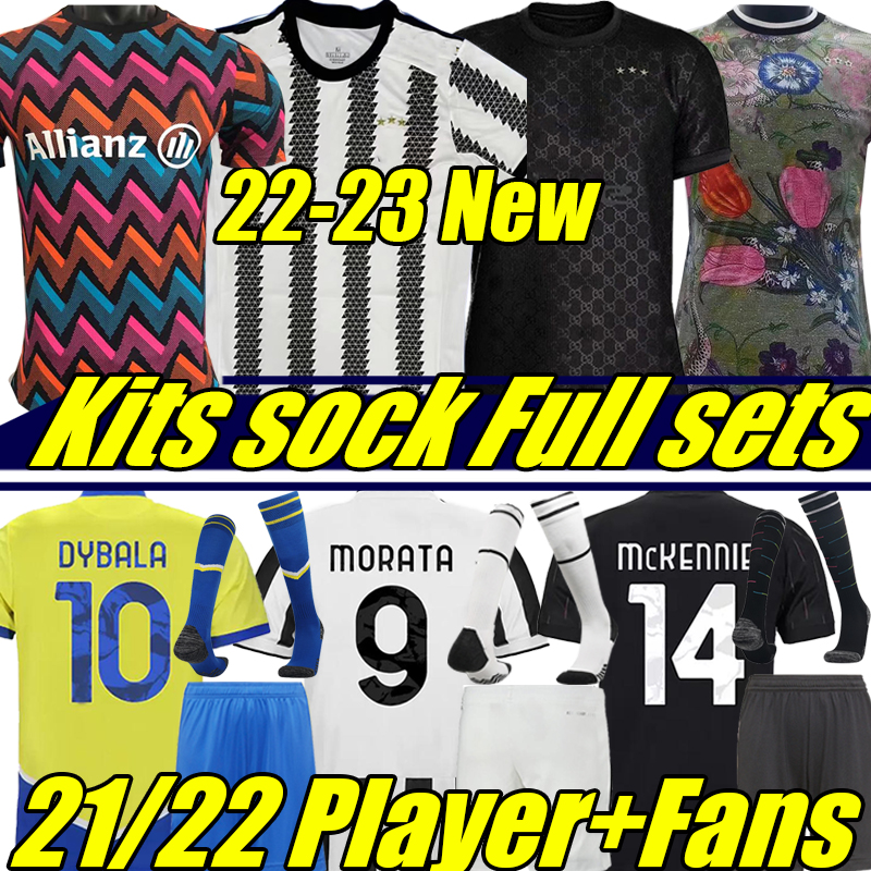 

21/22/23 VLAHOVIC juventus soccer jerseys GC Version 2022 2023 DYBALA MORATA CHIESA McKENNIE LOCATELLI Top football kit shirts chiellini bonucci Kits sock Full sets, 21-22 third