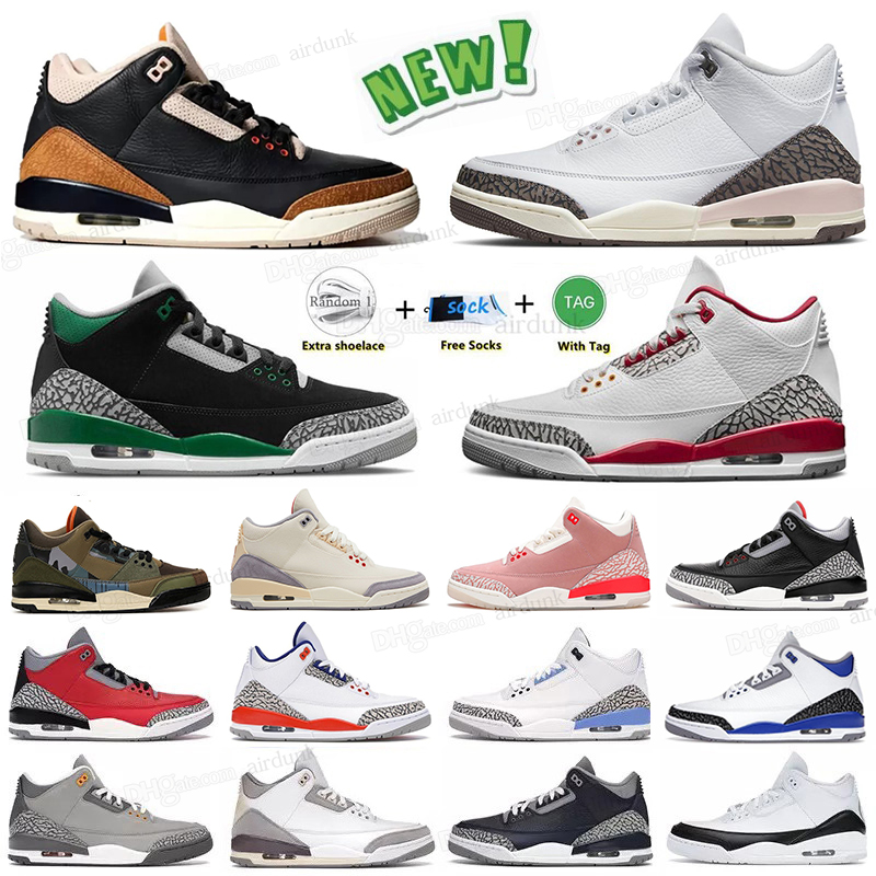 

Jumpman 3 3s Men Basketball Shoes Neapolitan Desert Elephan 2022 Cardinal Red Muslin Racer Blue Pine Green Cool Grey Midnight Navy UNC women trainers sports sneakers, I need look other product