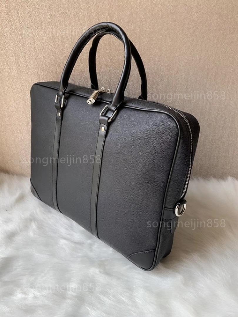 

N41478 PORTE DOCUMENTS VOYAGE Mens Briefcase Business Package Leather Bags Luxury Designer Bags High Quality Shoulder Bags Handbag, Black hua