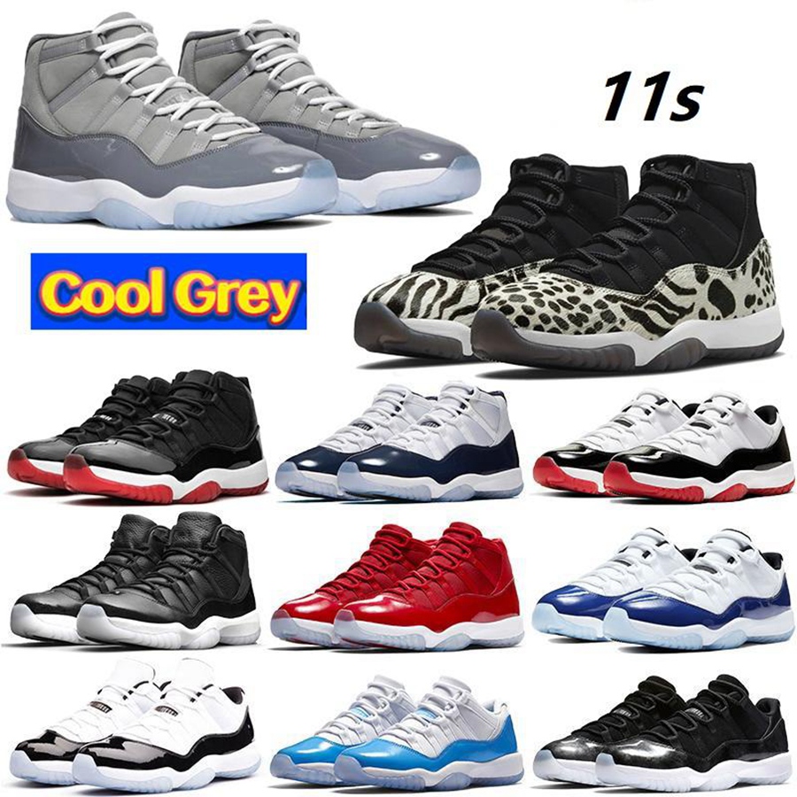 Remise Date Cool Gris 11 11s Jumpman Chaussures de basket-ball Formateurs Jubilé Animal Instinct Légende Citrus Bred Concord Casquette et Robe Ga