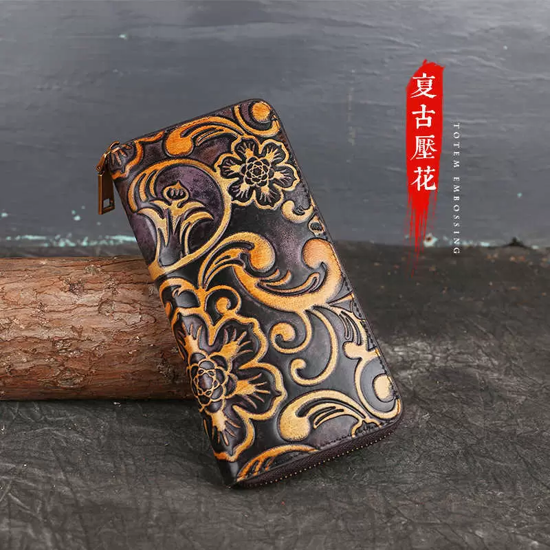 

Wallets Hand Bag Fashion Embossed Long Leather Zipper Women's Purse