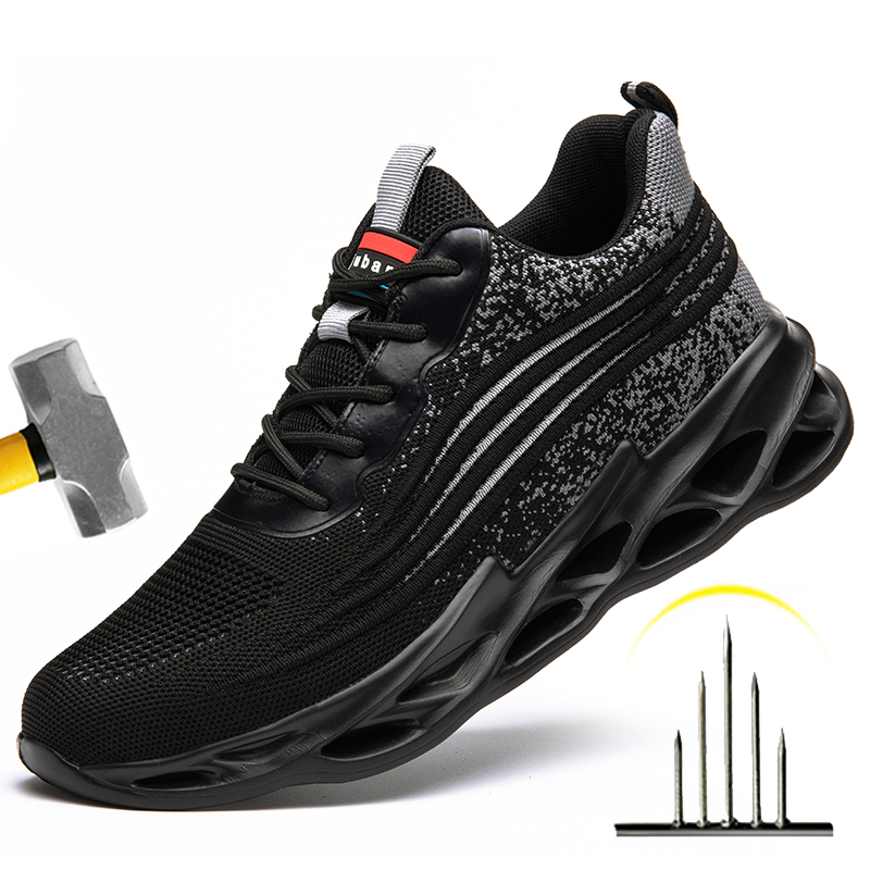 

Lightweight Sports Safety Shoes For Men Women Work Boots Loafers Anti-smash Anti-puncture Socks Sneakers Men Protective Shoes