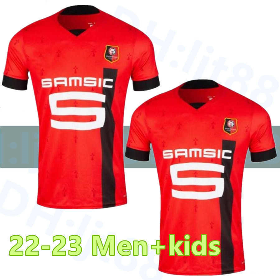 Stade Rennais 22 23 Fans Player Version soccer jerseys Rennes 120th Anniversary 2022 2023 SULEMANA BOURIGEAUD NIANG DOKU HUNOU ABLINE-image-776482869