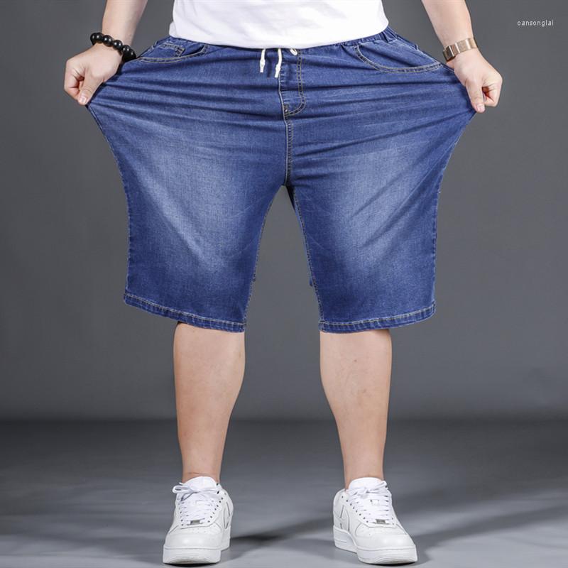 

Men's Jeans Summer Plus Size Denim Shorts Men Casual Blue Baggy Straight Knee Length XL-8XLMen's, Black