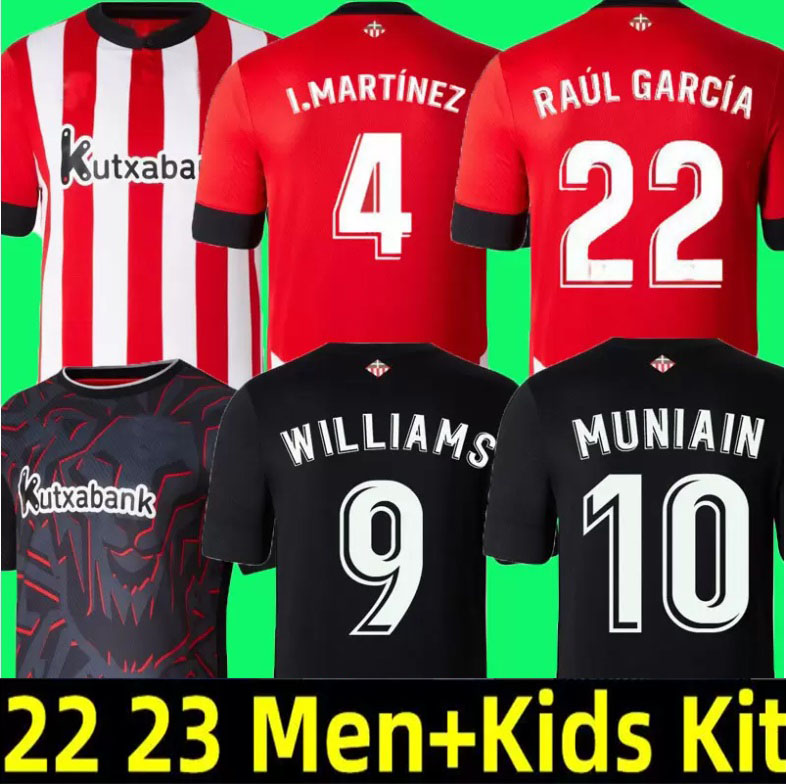 22 23 Club Soccer Jerseys BERENGUER 2022 2023 MUNIAIN WILLIAMS Football shirt RAUL GARCIA VILLALIBRE Jersey Sancet third GK black UNAI SIMON Athl-image-793651480