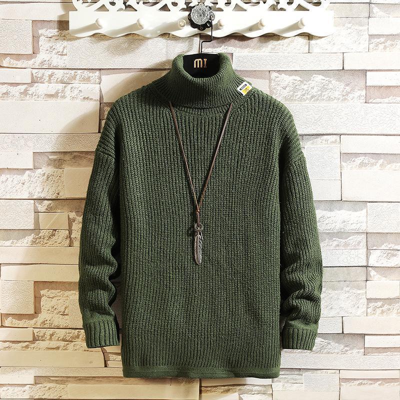 

Men's Sweaters Men High Qua 2022 Autumn Winter Warm TurtleneckThick Sweater Male Casual Comfortable Pullover Perf22, Army green