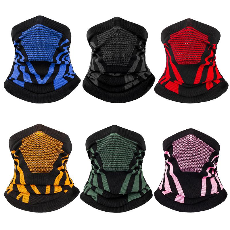 

Bandanas Thermal Face Bandana Mask Cover Neck Warmer Gaiter Bicycle Cycling Ski Tube Scarf Hiking Breathable Masks Print Winter Women Men