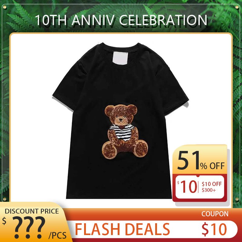 

2022 Men's T-Shirts Fashion Casual Men Women Desinger bear Short Sleeves M-XXL, Customize
