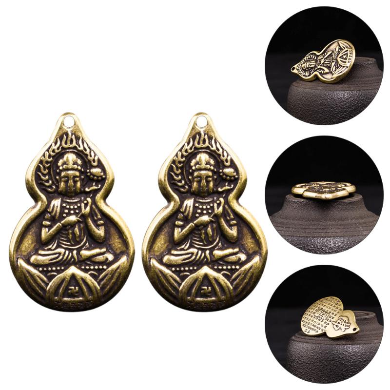 

Interior Decorations 3Pcs Guan Yin Pendant Vintage Guanyin Charm Ornament DIY Jewelry TagInterior