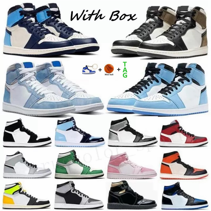 

New Hype Royal 1s Jumpman 1 Mens Basketball Shoes University Blue UNC Pine Green Shadow 2.0 Obsidian Court Purple Sports Outdoor Men Women Sneakers Shoe, 13