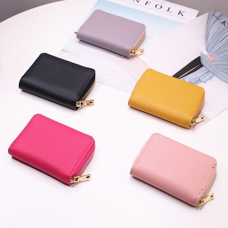 

Card Holders Women/men Business Holder Wallet Case Red/black/gray/yellow/blue/purple 26 Bits Zipper WalletCard