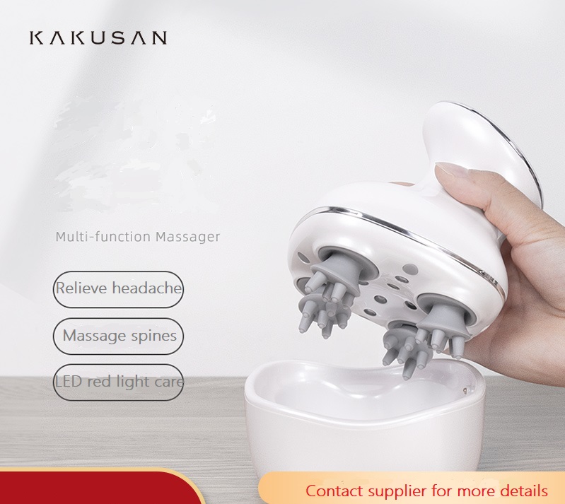 

Electric Vibration Scalp Massager Hair Loss Treatment Machine Wireless Personal Scalp Health Care Soft Silicone Head Massage Device