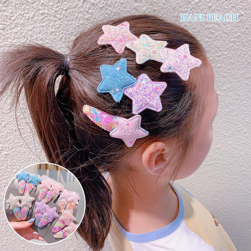 

Hair Accessories 2022 Korean Colorful Sequins Bangs Hairpin Girls Cute Gradient Color BB Clips Side Shining, 2pcs light purple