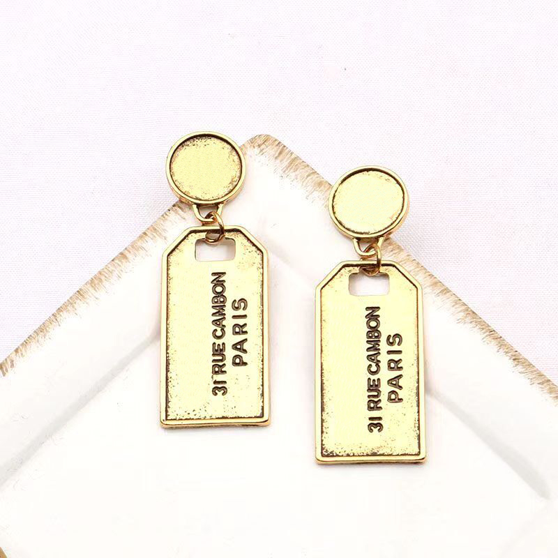 

20style 18K Gold Plated 925 Silver Brand Designer Letters Stud Earrings Small Sweet Wind Geometric Women Crystal Rhinestone Pearl Earring Wedding Party Jewelry