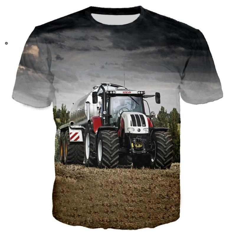 

Men's T-Shirts Oversized 3D Print Car Tractor T Shirt Men Hip Hop Ropa Hombre Casual Streetwear Boy T-shirt Man Tshirt Tops Male Clothes, 21