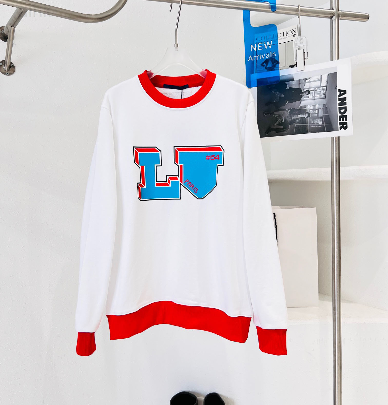 

Jacquard Letter Knitted Sweater In Autumn Winter Acquard Knitting Machine E Custom Jnlarged Detail Crew Neck Cotton 3XL, White