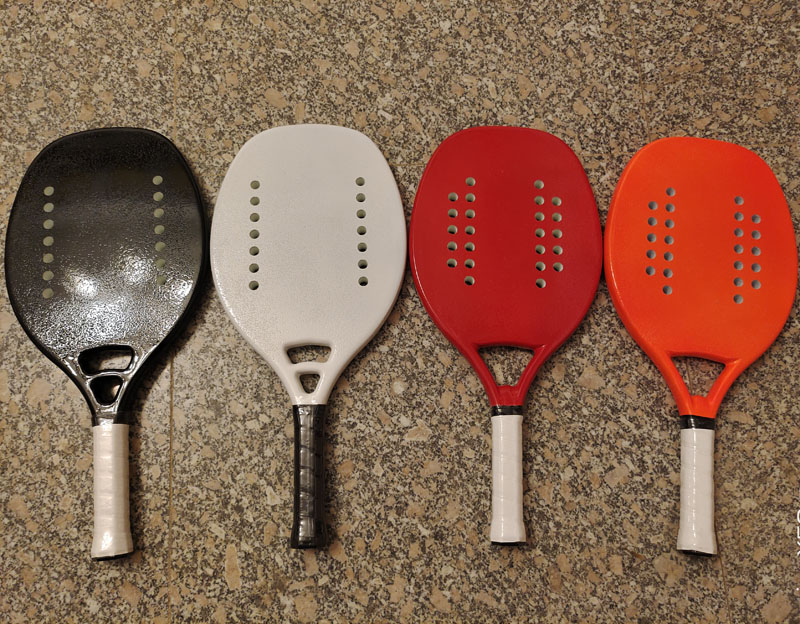 

Beach Tennis Racket Carbon 22mm Sand Grit Surface Racquet Paddle 14 Holes Professional Padel