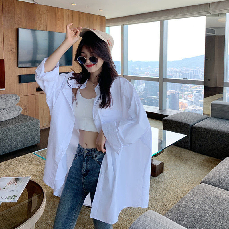 

Chiffon Long-Sleeve Hip-Hop Shirt: Bold Lettered Design for Trendy Women. Perfect for Street Style & Casual Occasions., C---d