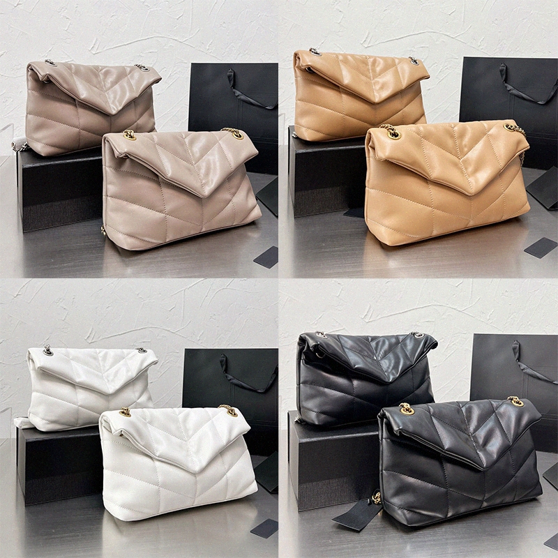 

Designer handbag Shoulder LOULOU bag brand matelasse seam leather ladies quilted Chain cross body clamshell clutch Luxury Lambs wool, 13