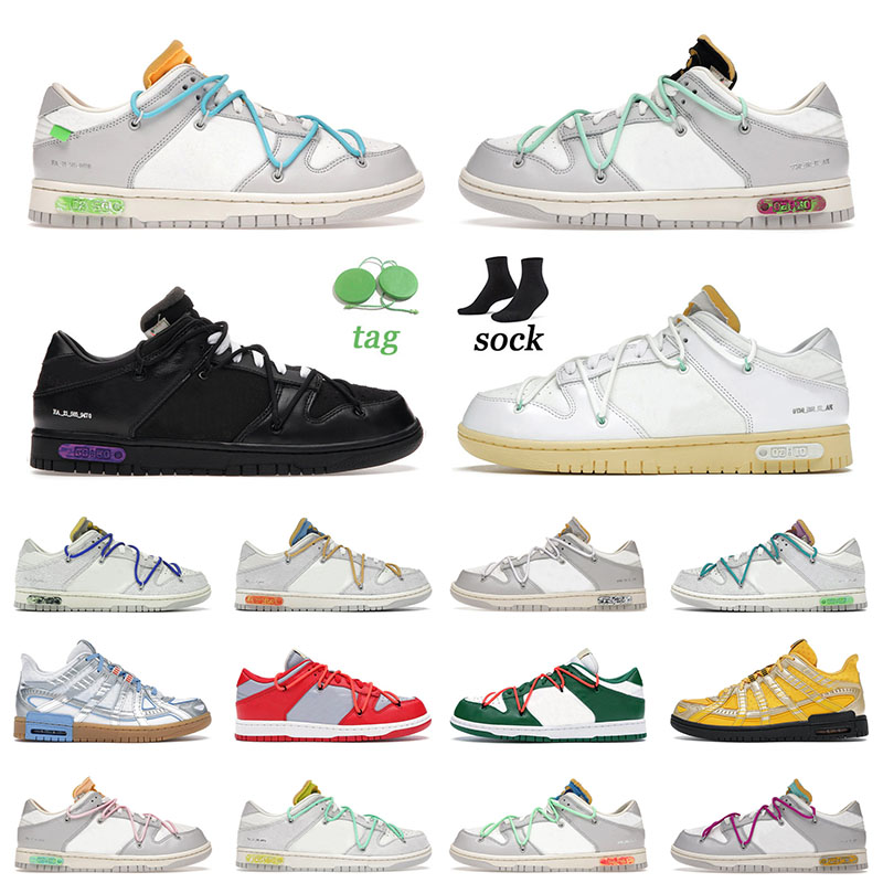 

Top Quality Designer Mens Women Running Shoes off White Dunk Lot 1-50 Black Rubber University Gold Futura Green Smke Grey men skate trainers sneakers, D20 40-45 rubber green strike