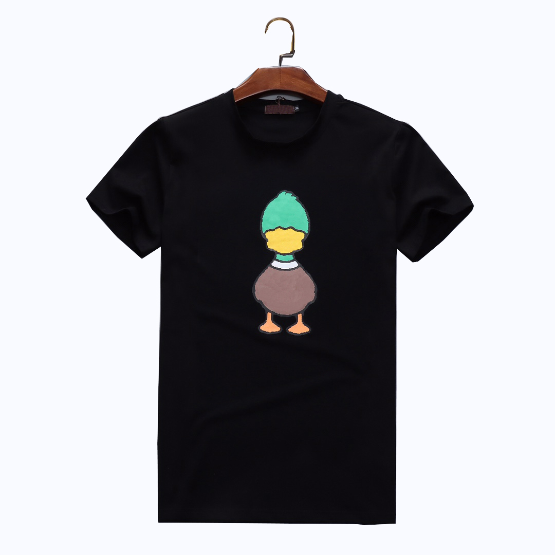 

Fashion Designer T shirt Women Mens Summer Beach Sport Streetwear Woman Man Tshirt Top Clothing Duck Pattern Print Casual Black White Men tshirts M-3XL, 12