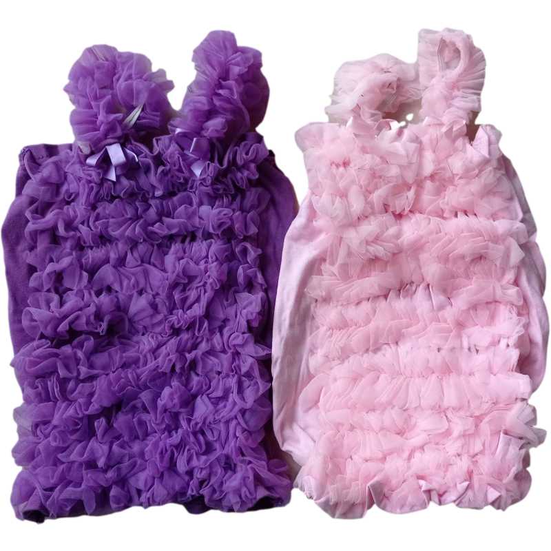 

T-shirts Girls Ruffle Tops T-shirt Children Tutu White Light Purple Color Petti With RuffleT-shirts, Blue