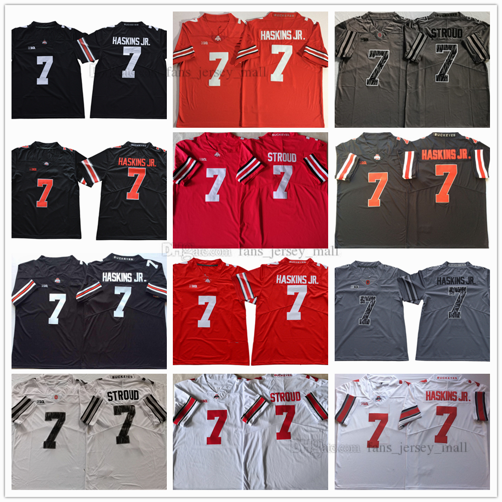 

NCAA Ohio State Buckeyes College Football Jersey 7 CJ Stroud Dwayne Haskins Jr High Quality stitched Red Blue White, As picture