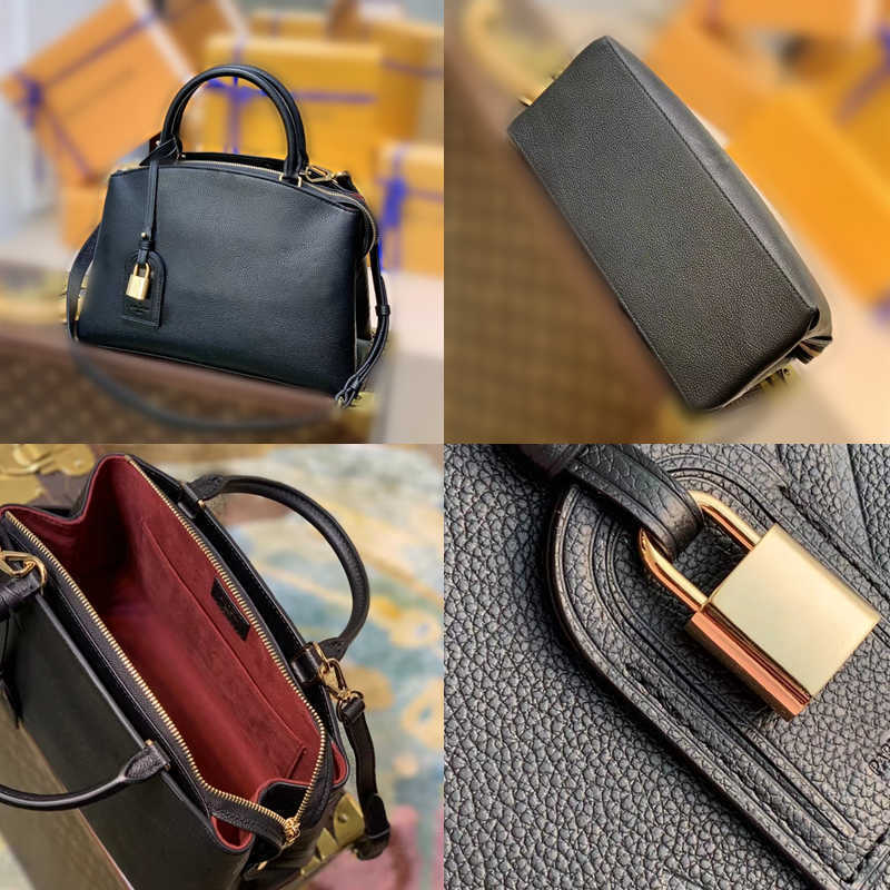 

Top Quality Petit Grand Palais Cowhide Black Emboss Totes Designer Luxury Handbags Women Shoulder Crossbody Bag Lady Purses Clutchs Wallets, Add box