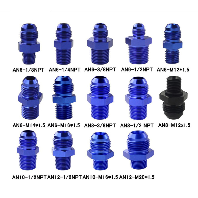 

wholesale aluminum AN4 AN6 AN8 AN10 thread fitting union adapter for oil pipe