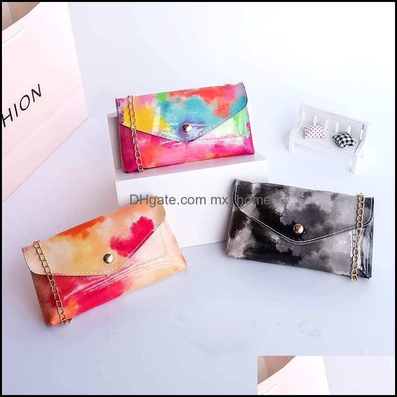 

Handbags Tie Dye Printed Child Mobile Phone Bag Chain Wallet Summer Girl One Shoder Messenger Bags Mini Kid Baby Cartoon Hand Mxhome Dhqvc, Rhombic powder