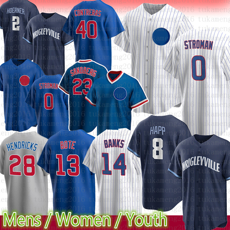 

Wrigleyville Mens Women Youth Baseball Jersey Chicago Marcus Stroman David Bote Nico Hoerner Ian Happ Ernie Banks Ryne Sandberg Willson Contreras Jason Heyward, Youth-2021 cool base(xiaoxiong)