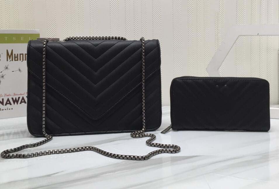 

Luxury designer handbag Handbags Leather seam leather ladies metal chain shoulder bag high quality flap messenger wholesale