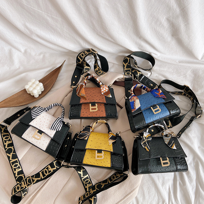 

Simple Bump Color Square Shoulder Bag Leisure Fashion Korean Handbag Foreign Texture Women's Bags, As pic